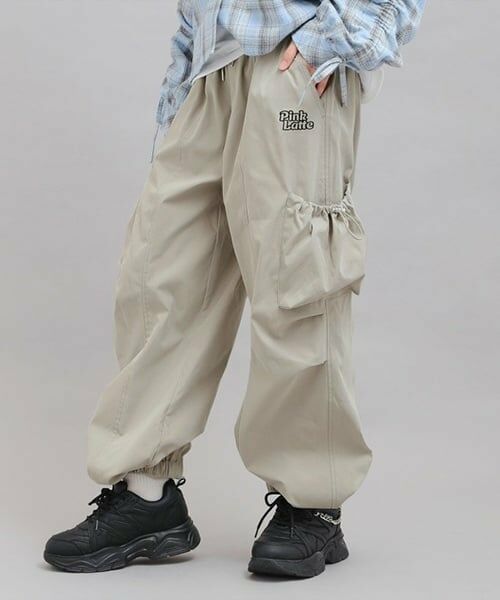 PINK-latte / ピンク ラテ その他パンツ | ギャザーポケットパンツ（ライト グレー）