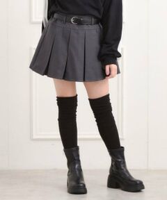 PINK-latte / ピンク ラテ ミニ・ひざ丈スカート | ベルト付きプリーツスカート