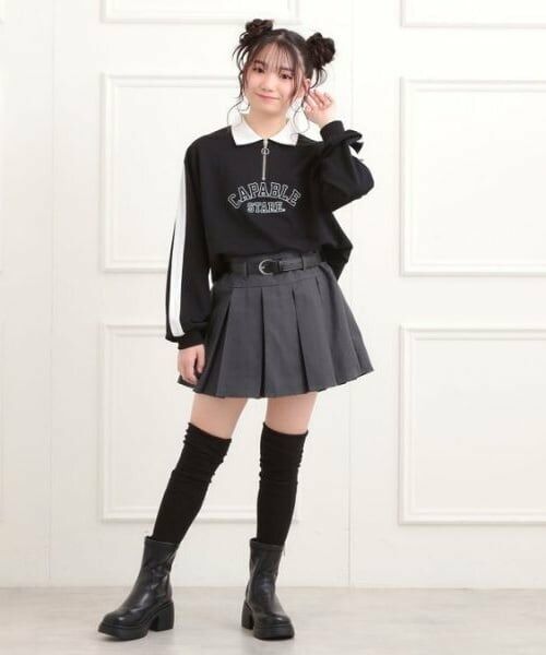 PINK-latte / ピンク ラテ ミニ・ひざ丈スカート | ベルト付きプリーツスカート | 詳細15