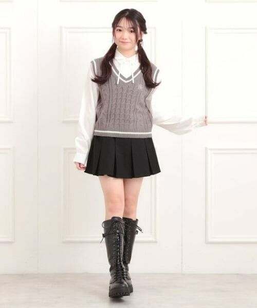 PINK-latte / ピンク ラテ ミニ・ひざ丈スカート | ベルト付きプリーツスカート | 詳細19