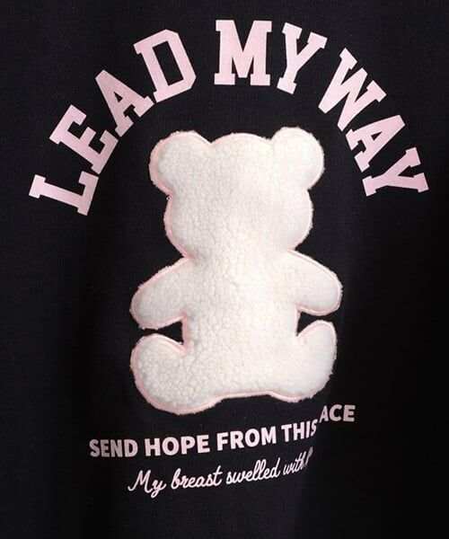 PINK-latte / ピンク ラテ スウェット | ボアくまちゃんアップリケ裏起毛トレーナー | 詳細15