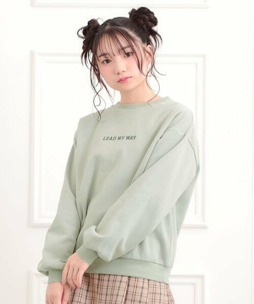 PINK-latte / ピンク ラテ スウェット | ボアくまちゃんアップリケ裏起毛トレーナー | 詳細16