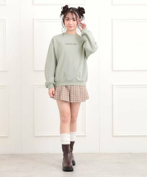 PINK-latte / ピンク ラテ スウェット | ボアくまちゃんアップリケ裏起毛トレーナー | 詳細18