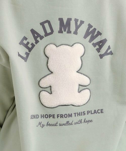 PINK-latte / ピンク ラテ スウェット | ボアくまちゃんアップリケ裏起毛トレーナー | 詳細19