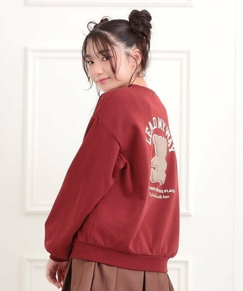 PINK-latte / ピンク ラテ スウェット | ボアくまちゃんアップリケ裏起毛トレーナー | 詳細20