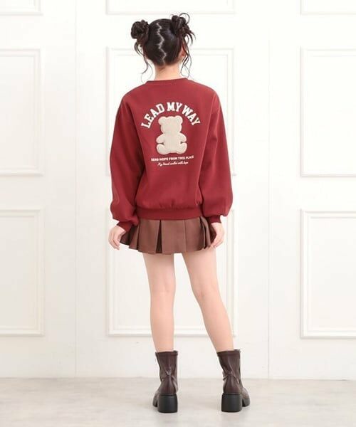 PINK-latte / ピンク ラテ スウェット | ボアくまちゃんアップリケ裏起毛トレーナー | 詳細22