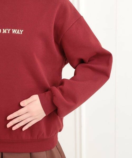 PINK-latte / ピンク ラテ スウェット | ボアくまちゃんアップリケ裏起毛トレーナー | 詳細6