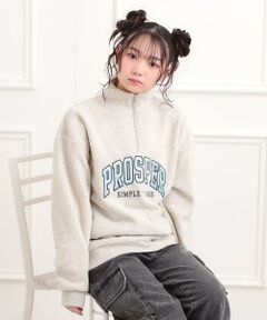 PINK-latte / ピンク ラテ スウェット | ハーフジップフリーストレーナー