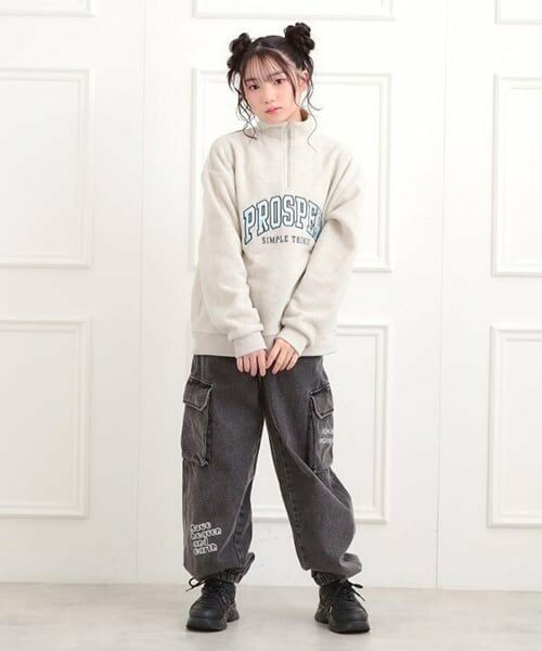 PINK-latte / ピンク ラテ スウェット | ハーフジップフリーストレーナー | 詳細9