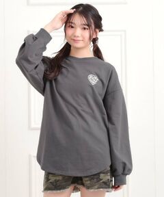 PINK-latte / ピンク ラテ スウェット | メルトハートビッグチュニックトレーナー