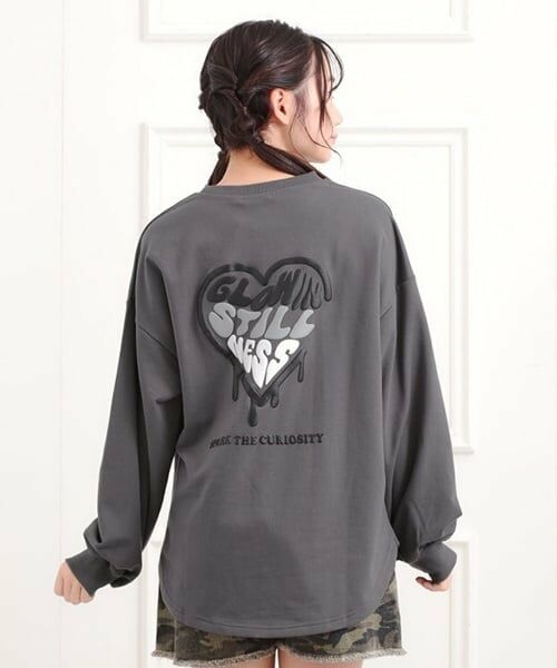 PINK-latte / ピンク ラテ スウェット | メルトハートビッグチュニックトレーナー | 詳細16