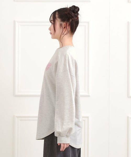 PINK-latte / ピンク ラテ スウェット | メルトハートビッグチュニックトレーナー | 詳細2