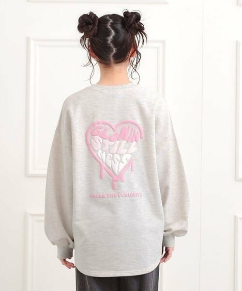 PINK-latte / ピンク ラテ スウェット | メルトハートビッグチュニックトレーナー | 詳細3