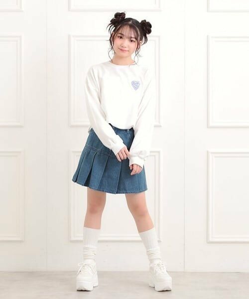 PINK-latte / ピンク ラテ スウェット | メルトハートビッグチュニックトレーナー | 詳細9