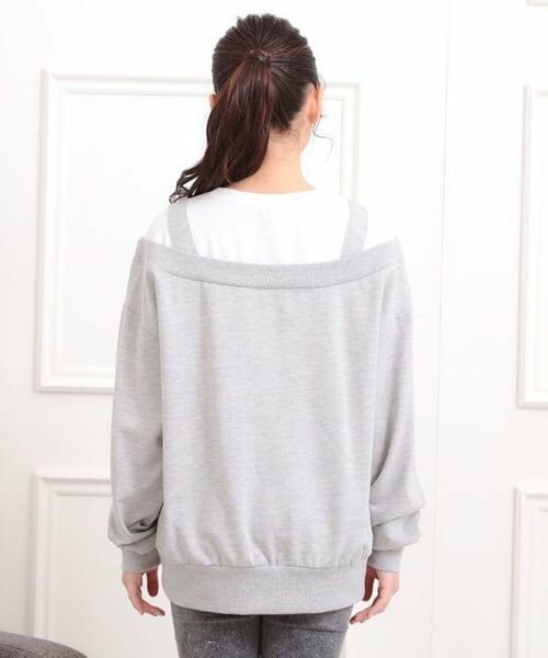 PINK-latte / ピンク ラテ スウェット | ナンバリングレイヤード風プルオーバー | 詳細3