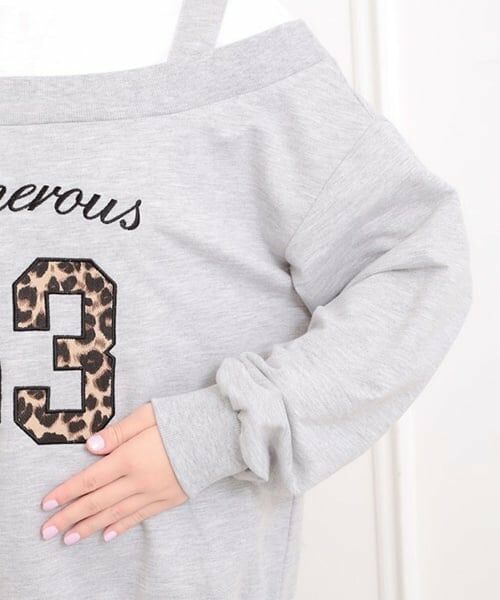 PINK-latte / ピンク ラテ スウェット | ナンバリングレイヤード風プルオーバー | 詳細5