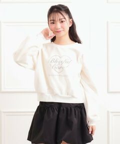 PINK-latte / ピンク ラテ スウェット | チュール重ねミニ裏毛トレーナー