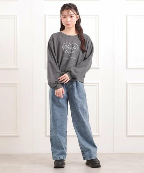 PINK-latte / ピンク ラテ スウェット | チュール重ねミニ裏毛トレーナー | 詳細12