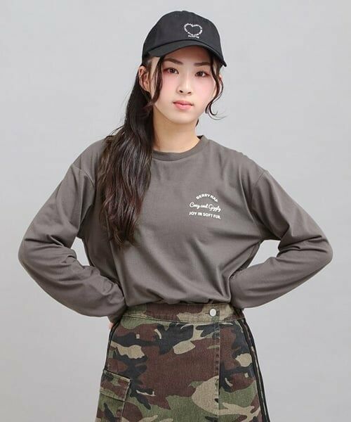 PINK-latte / ピンク ラテ Tシャツ | 発泡クリームくまちゃんロンT | 詳細12