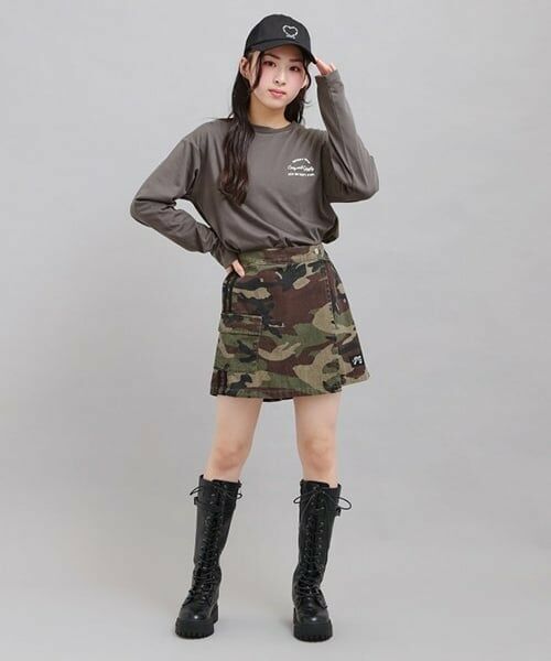 PINK-latte / ピンク ラテ Tシャツ | 発泡クリームくまちゃんロンT | 詳細13