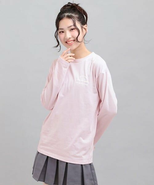 PINK-latte / ピンク ラテ Tシャツ | 発泡クリームくまちゃんロンT | 詳細16