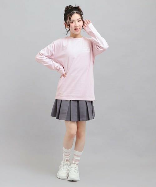 PINK-latte / ピンク ラテ Tシャツ | 発泡クリームくまちゃんロンT | 詳細17