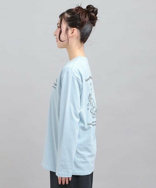 PINK-latte / ピンク ラテ Tシャツ | 発泡クリームくまちゃんロンT | 詳細2