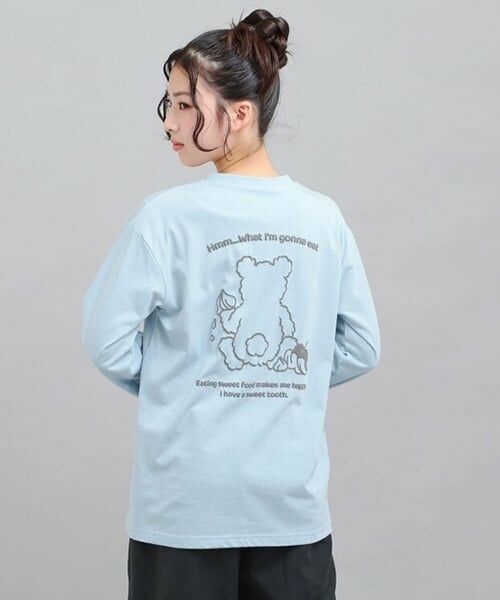 PINK-latte / ピンク ラテ Tシャツ | 発泡クリームくまちゃんロンT | 詳細20