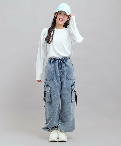 PINK-latte / ピンク ラテ Tシャツ | 発泡クリームくまちゃんロンT | 詳細9