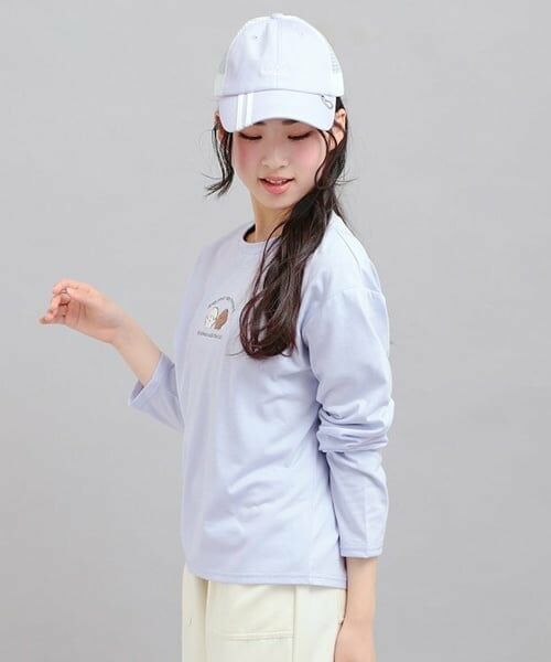 PINK-latte / ピンク ラテ Tシャツ | プチプラワンちゃんサガラロンT | 詳細12