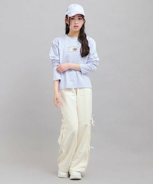 PINK-latte / ピンク ラテ Tシャツ | プチプラワンちゃんサガラロンT | 詳細13