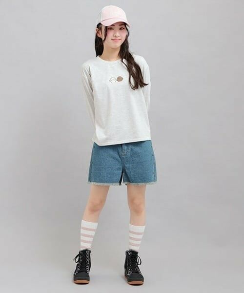 PINK-latte / ピンク ラテ Tシャツ | プチプラワンちゃんサガラロンT | 詳細16