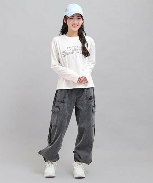 PINK-latte / ピンク ラテ Tシャツ | プチプラカレッジロゴT | 詳細8