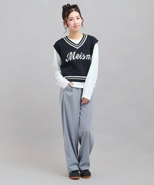 PINK-latte / ピンク ラテ Tシャツ | 【セットアイテム】ニットベスト＋ロンT | 詳細10