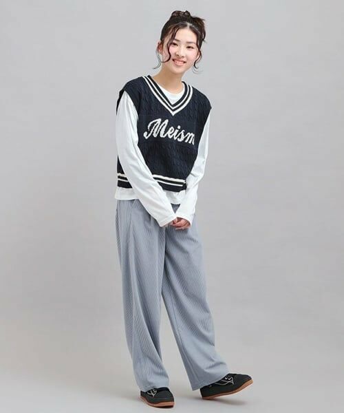 PINK-latte / ピンク ラテ Tシャツ | 【セットアイテム】ニットベスト＋ロンT | 詳細11