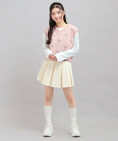 PINK-latte / ピンク ラテ Tシャツ | 【セットアイテム】ニットベスト＋ロンT | 詳細2