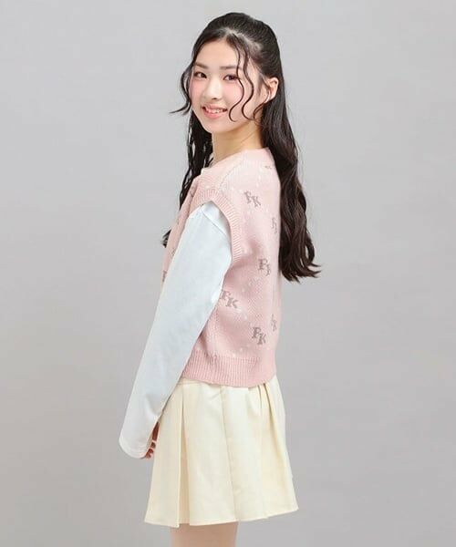 PINK-latte / ピンク ラテ Tシャツ | 【セットアイテム】ニットベスト＋ロンT | 詳細3