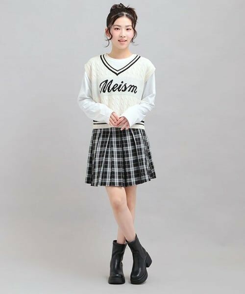 PINK-latte / ピンク ラテ Tシャツ | 【セットアイテム】ニットベスト＋ロンT | 詳細7