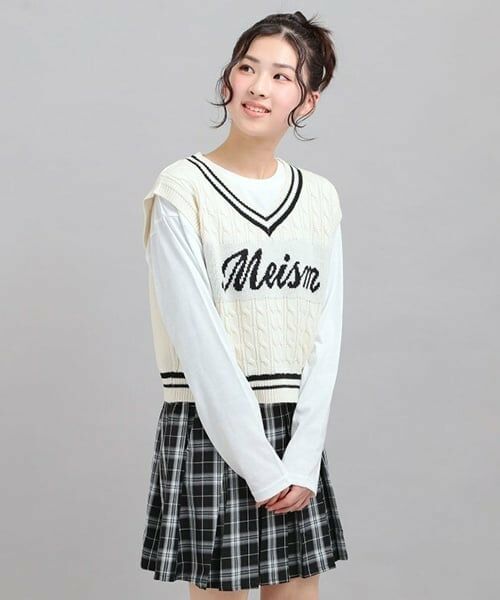 PINK-latte / ピンク ラテ Tシャツ | 【セットアイテム】ニットベスト＋ロンT | 詳細9