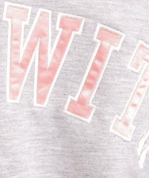 PINK-latte / ピンク ラテ カーディガン・ボレロ | Vネックカレッジアップリケ裏毛カーディガン | 詳細13