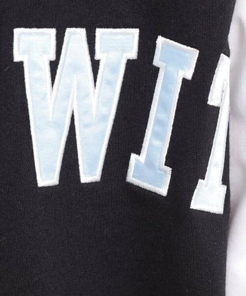 PINK-latte / ピンク ラテ カーディガン・ボレロ | Vネックカレッジアップリケ裏毛カーディガン | 詳細17