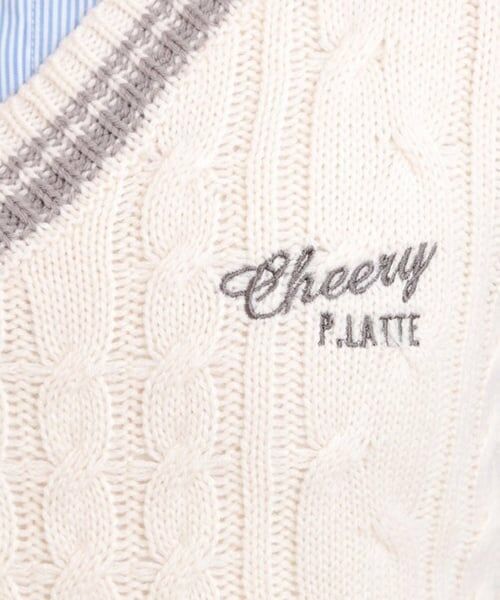 PINK-latte / ピンク ラテ シャツ・ブラウス | ニットベストレイヤード長袖シャツ | 詳細11
