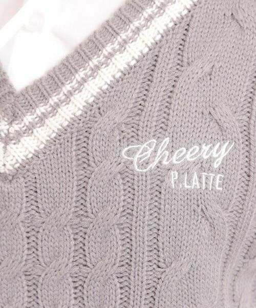 PINK-latte / ピンク ラテ シャツ・ブラウス | ニットベストレイヤード長袖シャツ | 詳細15