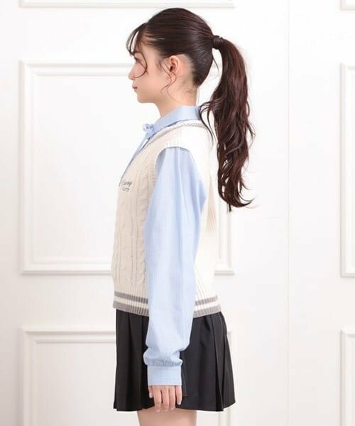 PINK-latte / ピンク ラテ シャツ・ブラウス | ニットベストレイヤード長袖シャツ | 詳細2