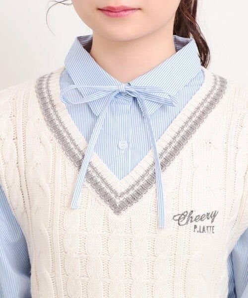 PINK-latte / ピンク ラテ シャツ・ブラウス | ニットベストレイヤード長袖シャツ | 詳細4