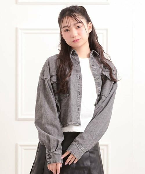 PINK-latte / ピンク ラテ シャツ・ブラウス | 【セットアイテム】短丈デニムシャツ＋ロンT | 詳細15