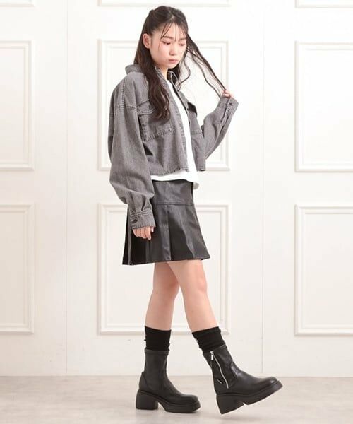 PINK-latte / ピンク ラテ シャツ・ブラウス | 【セットアイテム】短丈デニムシャツ＋ロンT | 詳細17