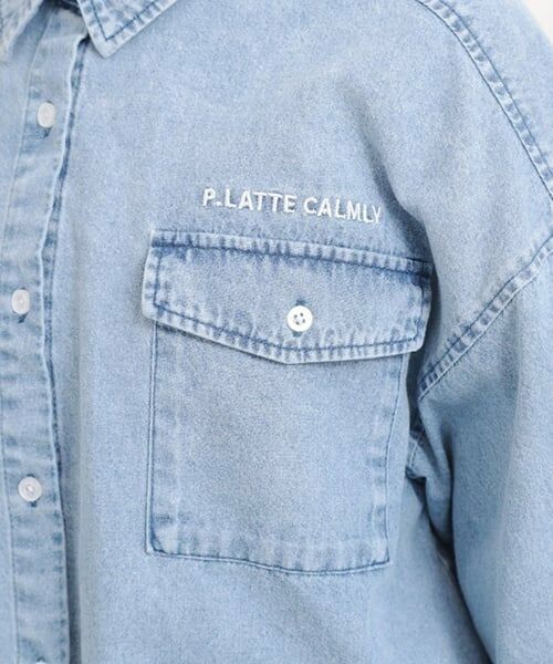 PINK-latte / ピンク ラテ シャツ・ブラウス | 【セットアイテム】短丈デニムシャツ＋ロンT | 詳細5