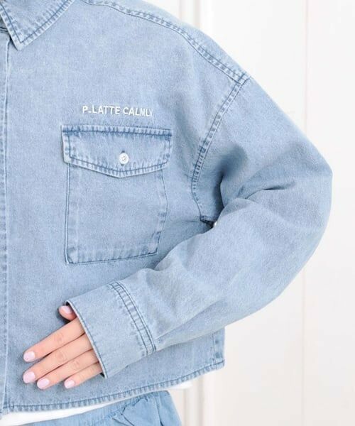 PINK-latte / ピンク ラテ シャツ・ブラウス | 【セットアイテム】短丈デニムシャツ＋ロンT | 詳細6