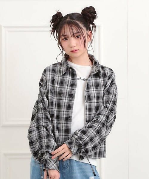 PINK-latte / ピンク ラテ シャツ・ブラウス | 【セットアイテム】起毛チェックシャツ＋ロンT | 詳細10